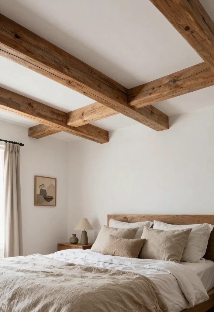 18 Bedroom Gypsum Ceiling Design Ideas for a Modern Finish - 14. Modern Rustic Vibes 1