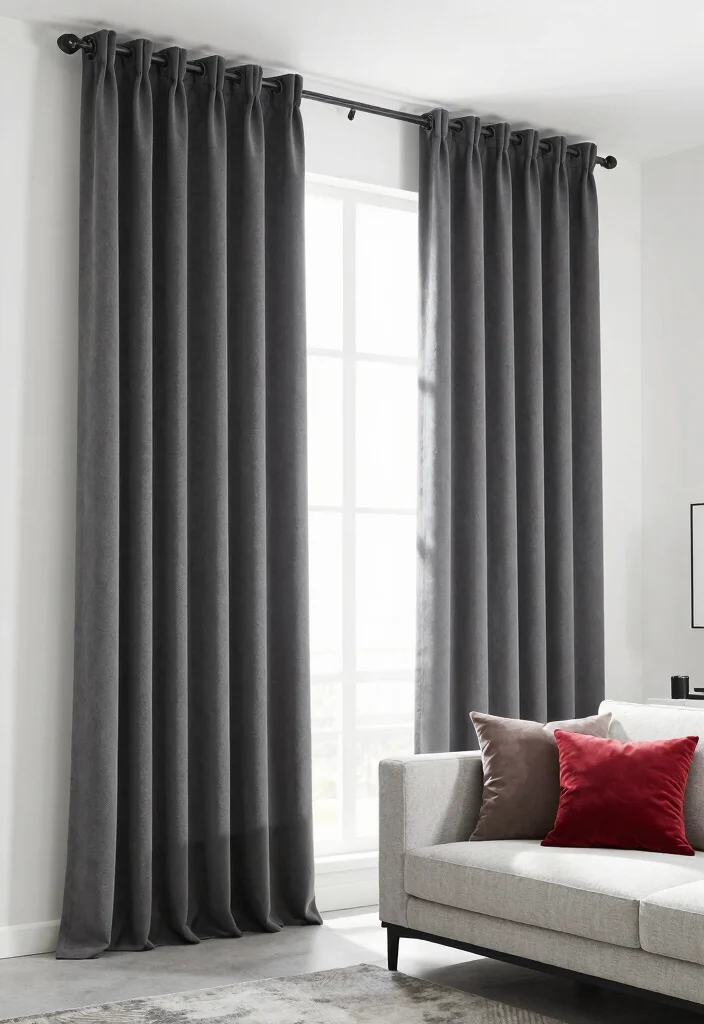18 Curtains Living Room Colors Ideas Perfect Palette Picks - 18. Elegant Charcoal Gray 1