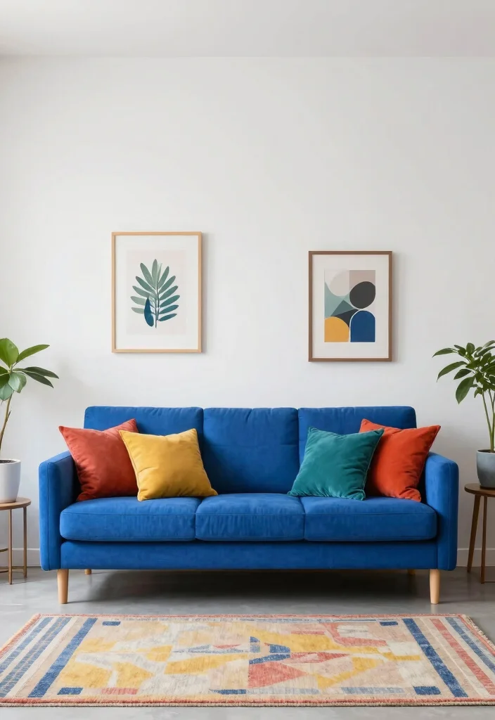 18 Double Height Living Room Wall Design Ideas Grand Impact - 6. Bold Color Accents 1