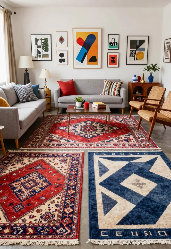 18 Ikea Rugs Living Room Ideas: Affordable Stylish Picks for Eco-Friendly Spaces - 16. Combining Different Styles 1