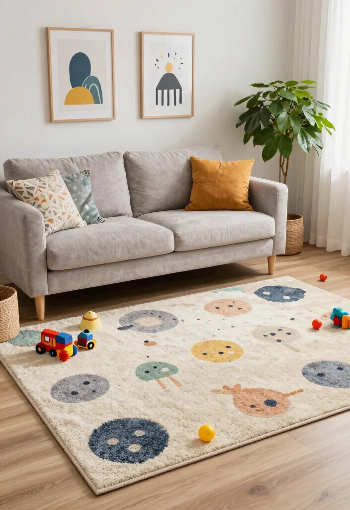 18 Ikea Rugs Living Room Ideas: Affordable Stylish Picks for Eco-Friendly Spaces - 8. Kid-Friendly and Durable Options 1