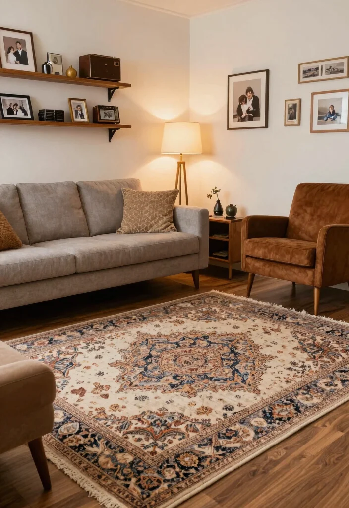 18 Ikea Rugs Living Room Ideas: Affordable Stylish Picks for Eco-Friendly Spaces - 9. Vintage-Inspired Patterns 1