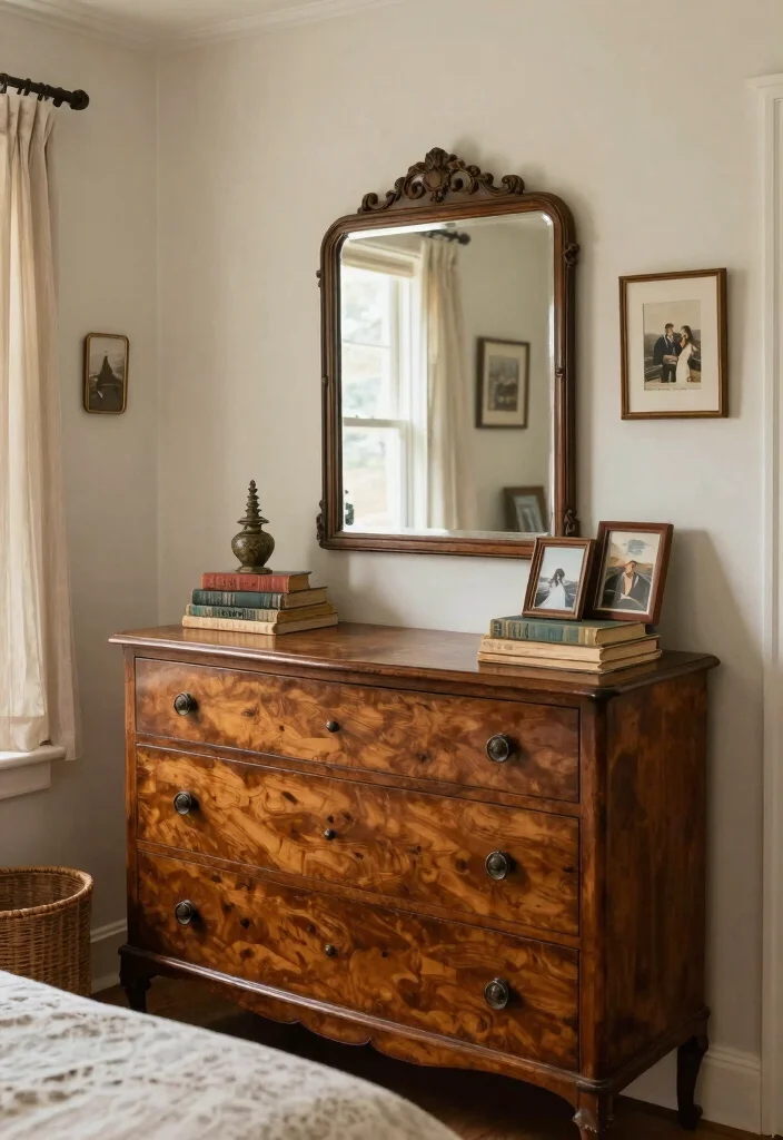 18 Lake House Bedroom Ideas: Relaxed Natural Retreat - 10. Vintage Accents 1