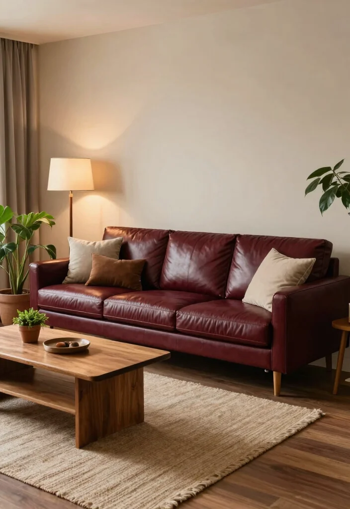 18 Leather Sofa Living Room Ideas Timeless Masculine Chic - 4. Cozy Earth Tones 1