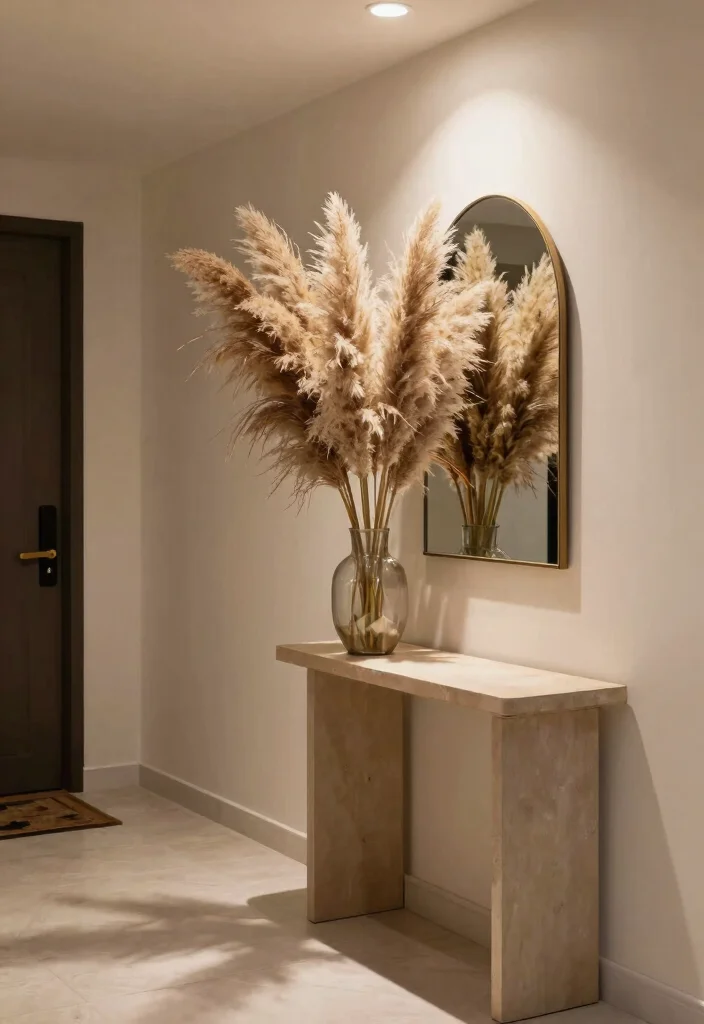 18 Pampas Grass Decor Living Room Ideas Soft Boho Texture - 18. Pampas Grass Touches in Different Rooms 1