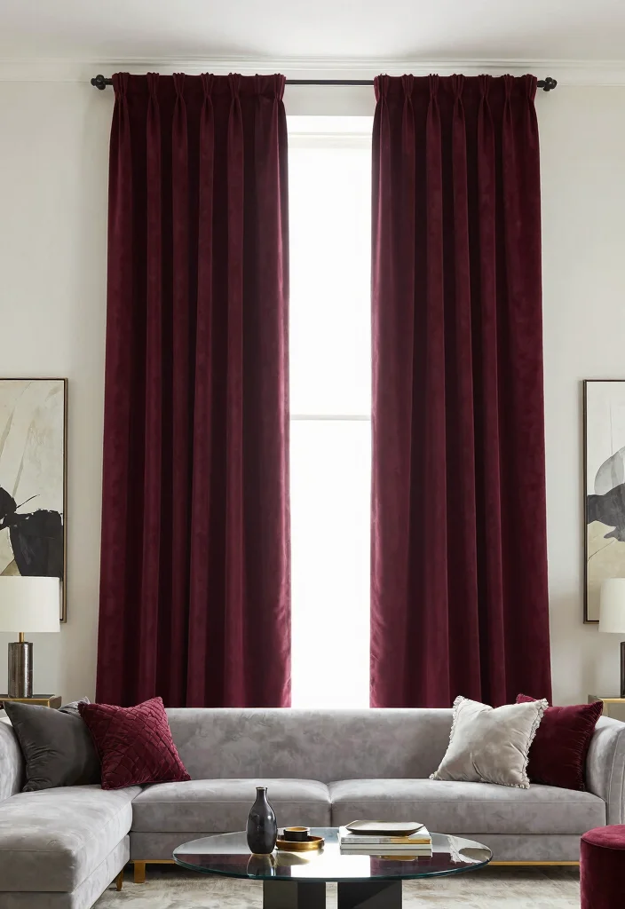 18 Wave Curtains Living Room Ideas for a Modern Flowing Look - 11. Ultra-Long Wave Curtains 1