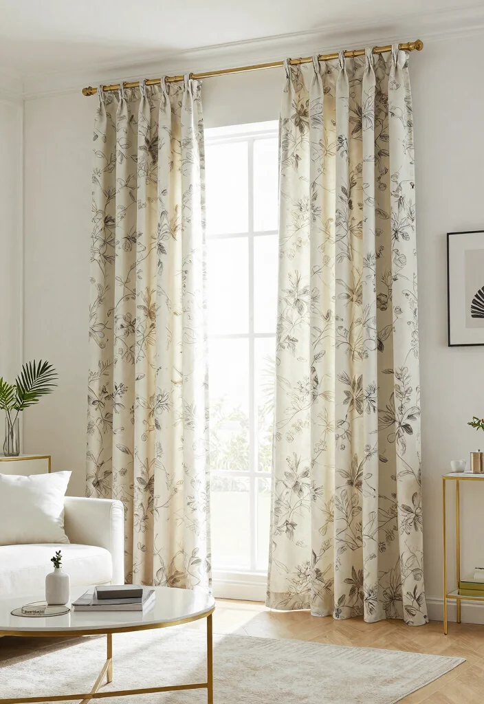 18 Wave Curtains Living Room Ideas for a Modern Flowing Look - 12. Custom Wave Curtains 1