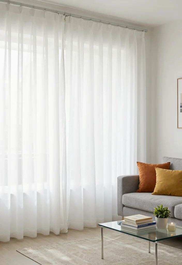 18 Wave Curtains Living Room Ideas for a Modern Flowing Look - 13. Wave Curtains for Small Spaces 1