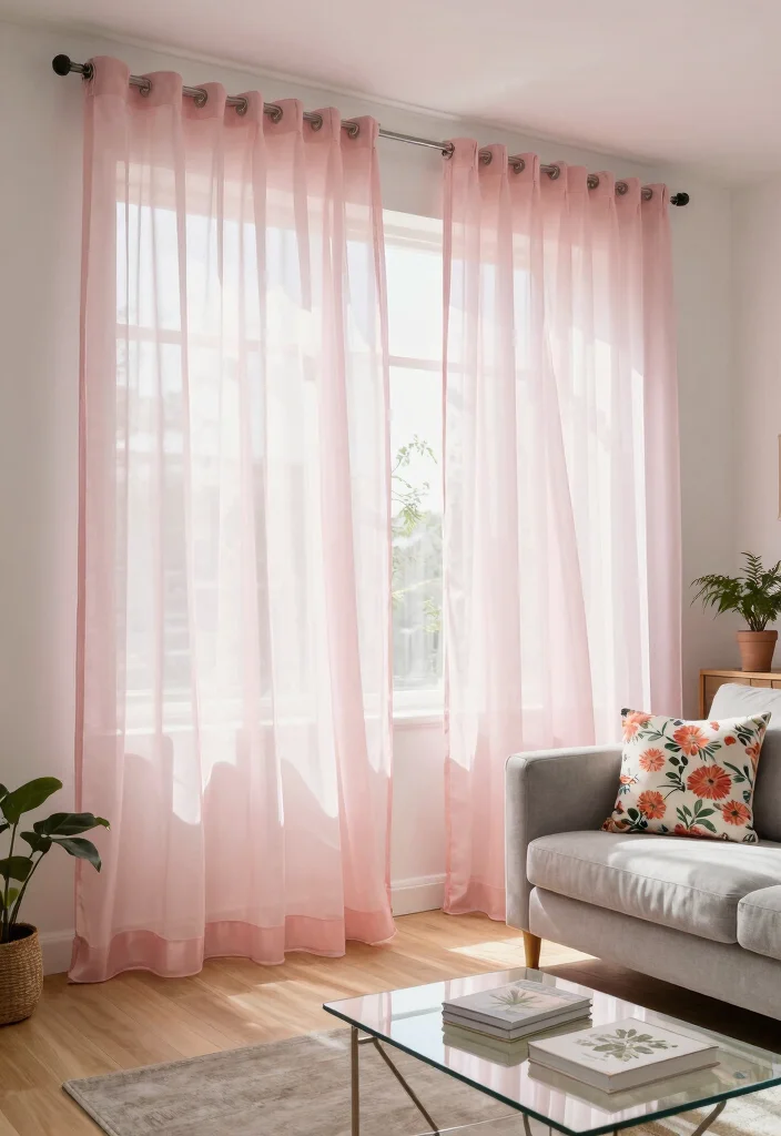 18 Wave Curtains Living Room Ideas for a Modern Flowing Look - 4. Sheer Wave Curtains 1