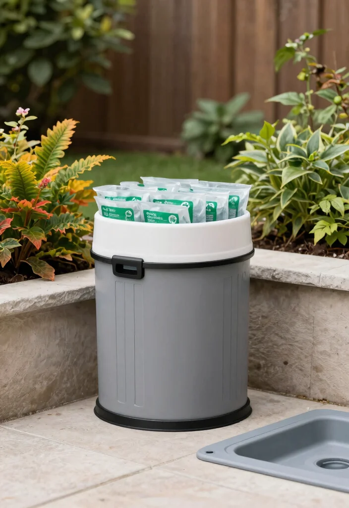 12 Backyard Dog Potty Area Ideas That Stay Clean and Out of Sight - 7. Compostable Dog Waste Bags Station 1