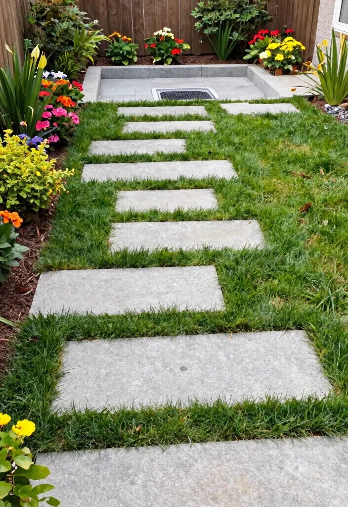 12 Backyard Dog Potty Area Ideas That Stay Clean and Out of Sight - 8. Grass Pavers for a Modern Look 1