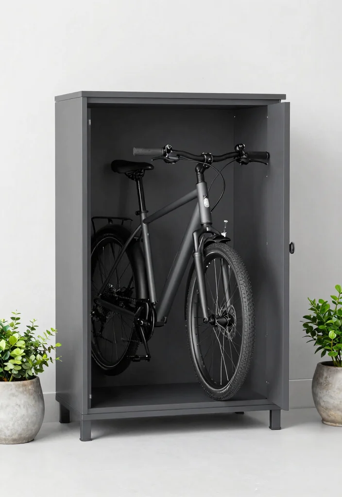 12 Electric Bike Storage Ideas for Heavy E-Bikes in Small Spaces - 9. Bike Storage Cabinets for a Clean Look 1
