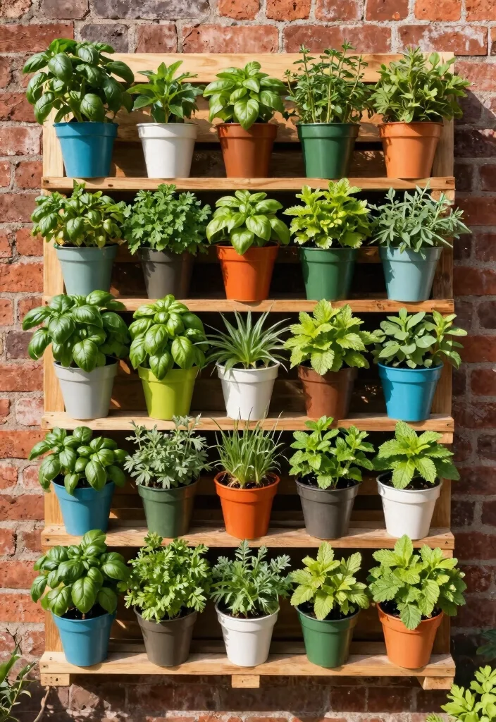 12 Herb Planter Box Ideas for Fresh Herbs Right Outside Your Kitchen - 1. Vertical Planter Wall 1