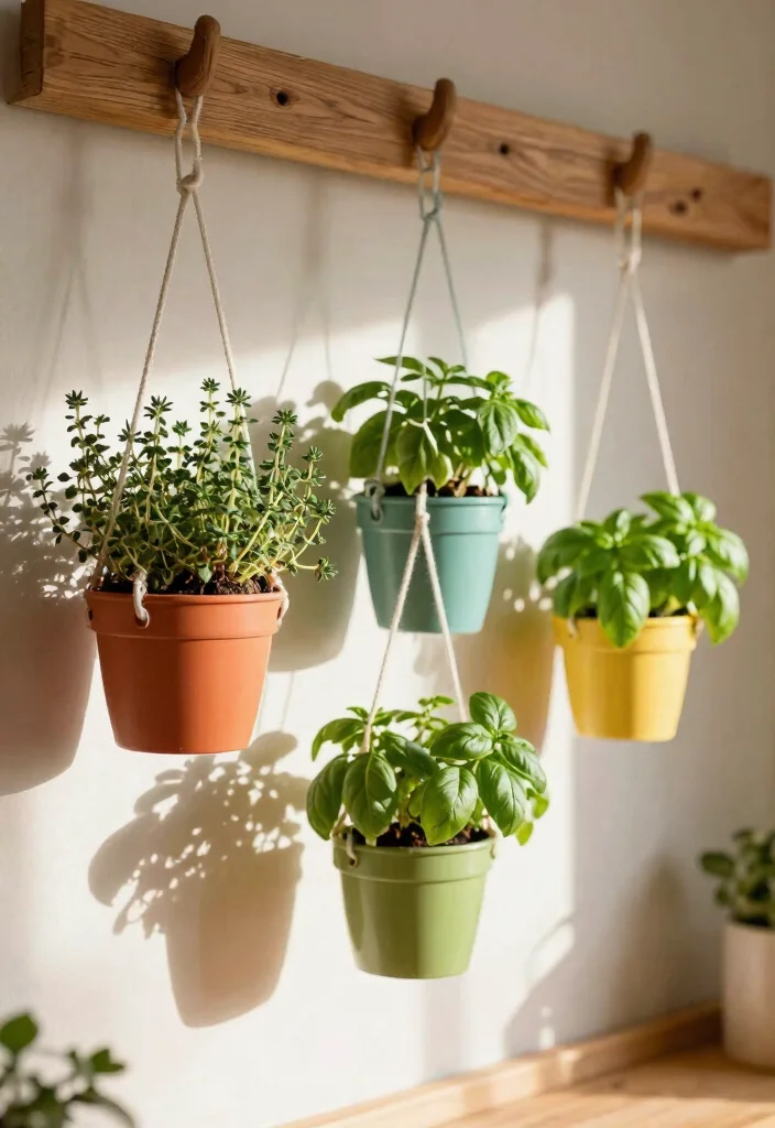 12 Herb Planter Box Ideas for Fresh Herbs Right Outside Your Kitchen - 3. Hanging Herb Planters 1
