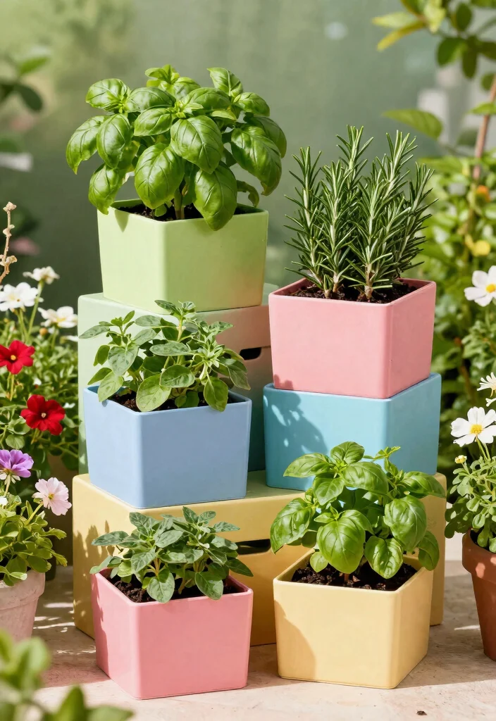 12 Herb Planter Box Ideas for Fresh Herbs Right Outside Your Kitchen - 5. Stackable Planter Boxes 1