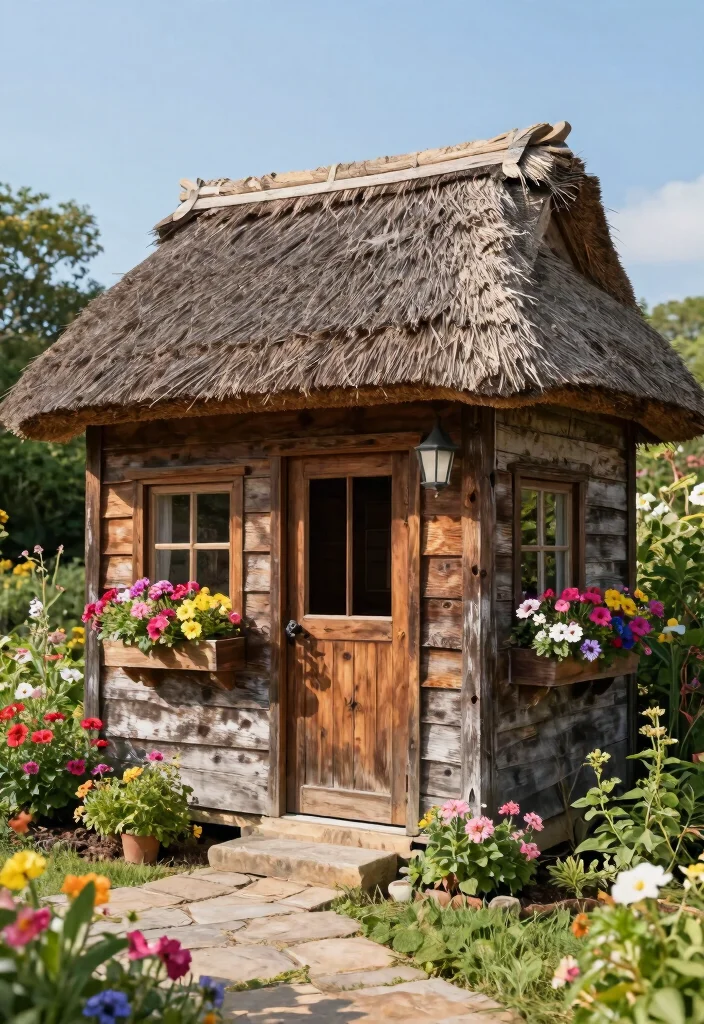 12 Pool Pump House Ideas That Keep Equipment Hidden and Accessible - 1. Cottage-Style Charm 1