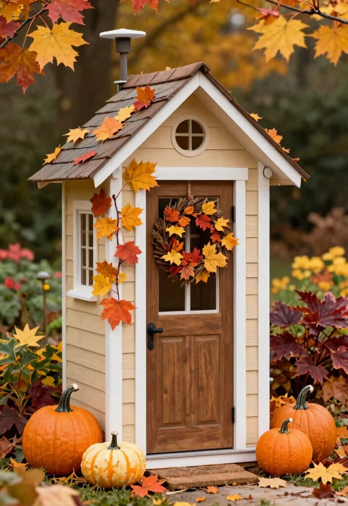 12 Pool Pump House Ideas That Keep Equipment Hidden and Accessible - 11. Seasonal Decor 1