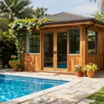 12 Pool Pump House Ideas That Keep Equipment Hidden and Accessible