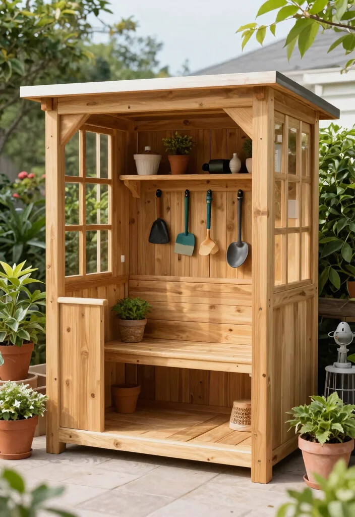 12 Pool Pump House Ideas That Keep Equipment Hidden and Accessible - 5. Multi-Functional Storage 1