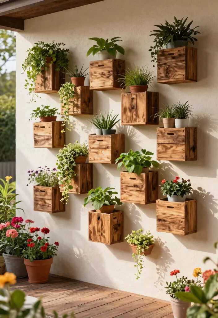 14 Deck Storage Box Ideas for a Tidy and Weatherproof Outdoor Space - 3. Vertical Wall Storage Boxes 1