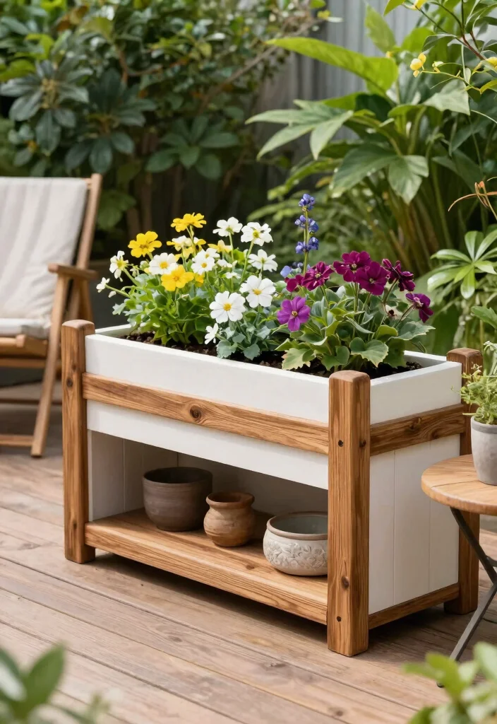 14 Deck Storage Box Ideas for a Tidy and Weatherproof Outdoor Space - 7. DIY Planter Boxes with Storage 1