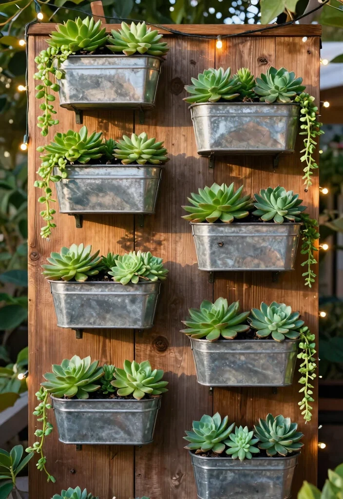14 Galvanized Planter Ideas for a Rustic and Industrial Garden Look - 3. Galvanized Planter Wall Art 1