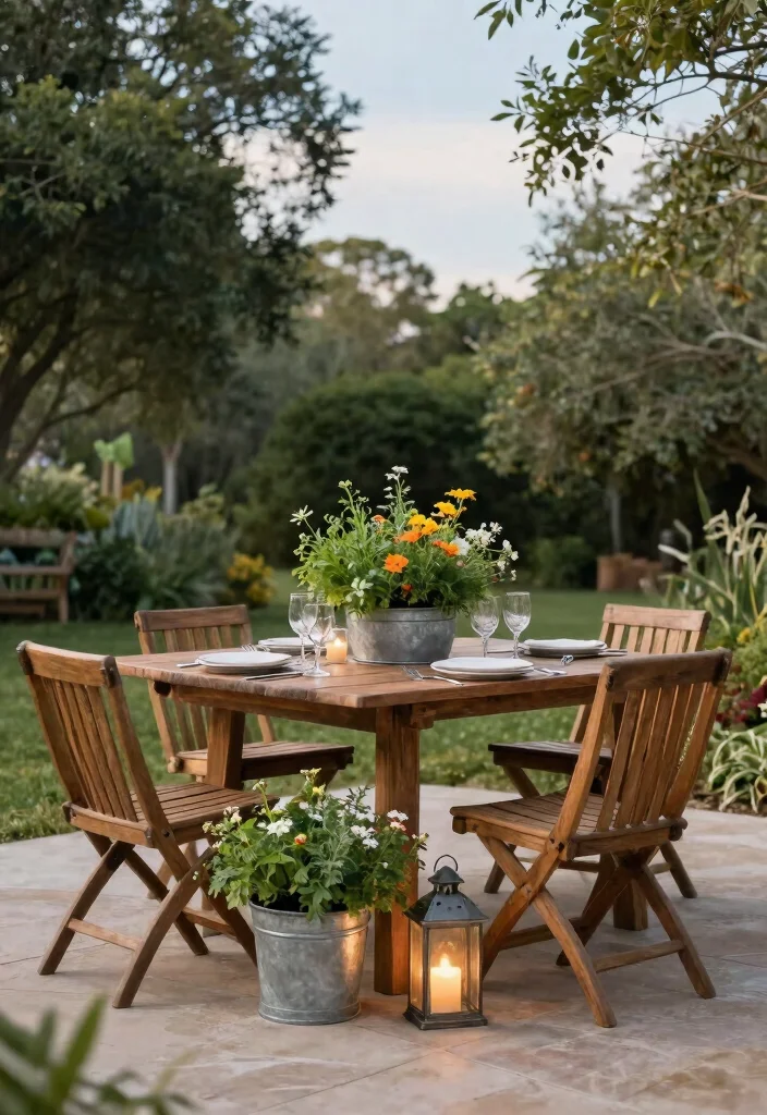 14 Galvanized Planter Ideas for a Rustic and Industrial Garden Look - 7. Galvanized Planter Table Centerpiece 1