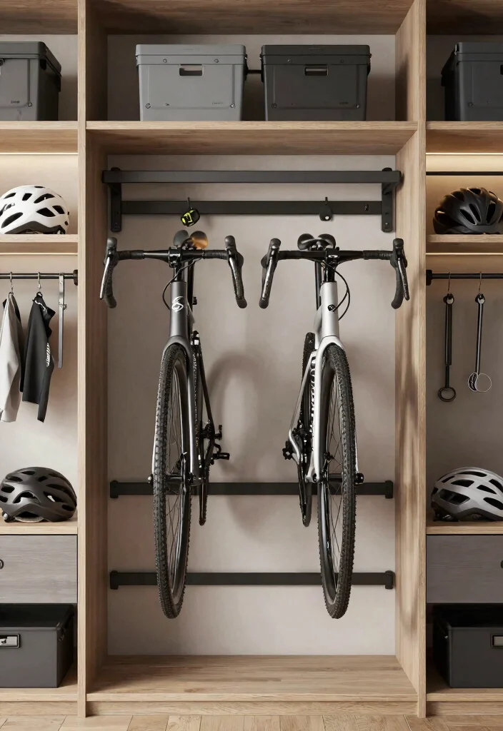 14 Multi Bike Storage Ideas for Families With More Than One Bike - 10. Bike Storage in the Closet 1