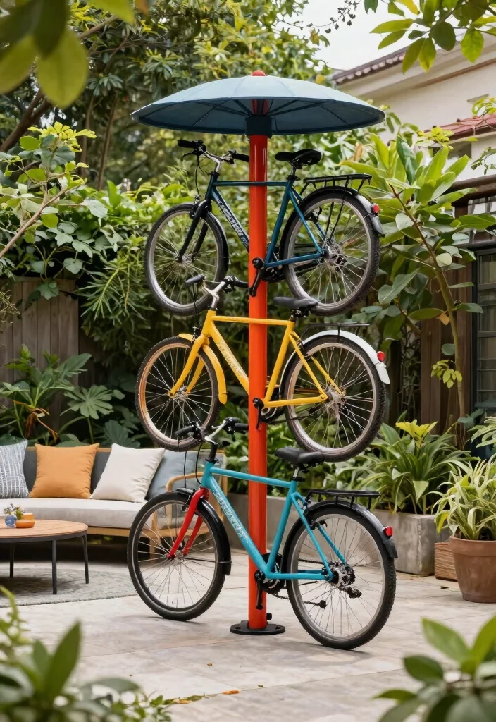 14 Multi Bike Storage Ideas for Families With More Than One Bike - 2. Freestanding Bike Towers 1