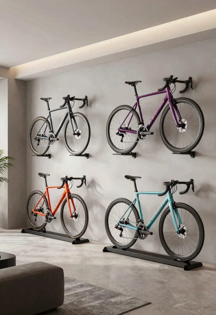 14 Multi Bike Storage Ideas for Families With More Than One Bike - 6. Magnetic Bike Rack 1
