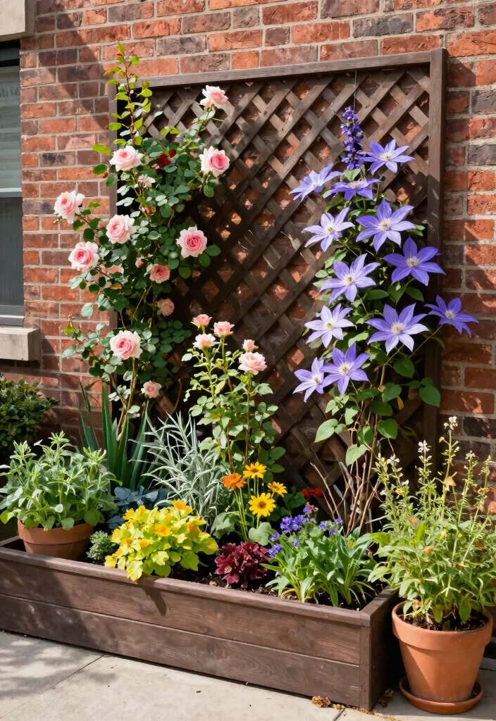 14 Raised Garden Bed Trellis Ideas to Grow More in Less Space - 2. Lattice Style Trellis 1
