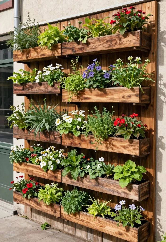 14 Raised Garden Bed Trellis Ideas to Grow More in Less Space - 6. Vertical Garden Wall with Trellis 1