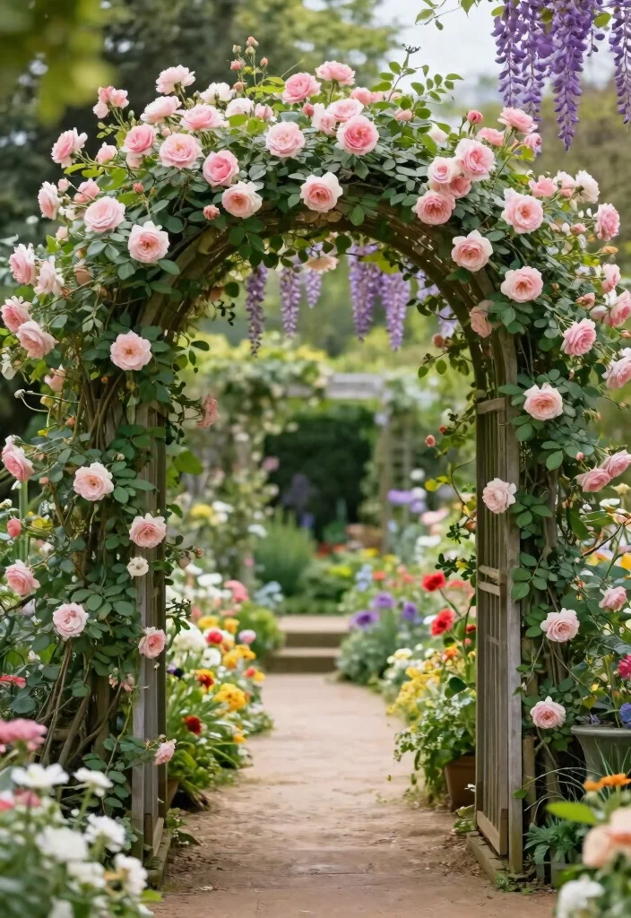 14 Raised Garden Bed Trellis Ideas to Grow More in Less Space - 8. Archway Trellis 1