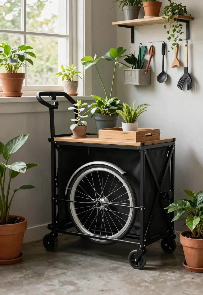 14 Small Space Bike Storage Ideas for Apartments and Tight Garages - 4. Foldable Bike Carts for Urban Spaces 1
