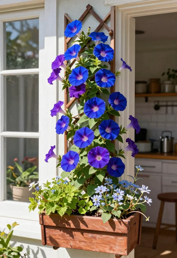 14 Window Flower Box Ideas for Full Sun With Low-Maintenance Plants - 14. Stunning Flowering Vines 1