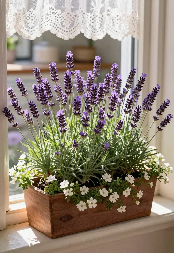14 Window Flower Box Ideas for Full Sun With Low-Maintenance Plants - 3. Drought-Resistant Lavender 1