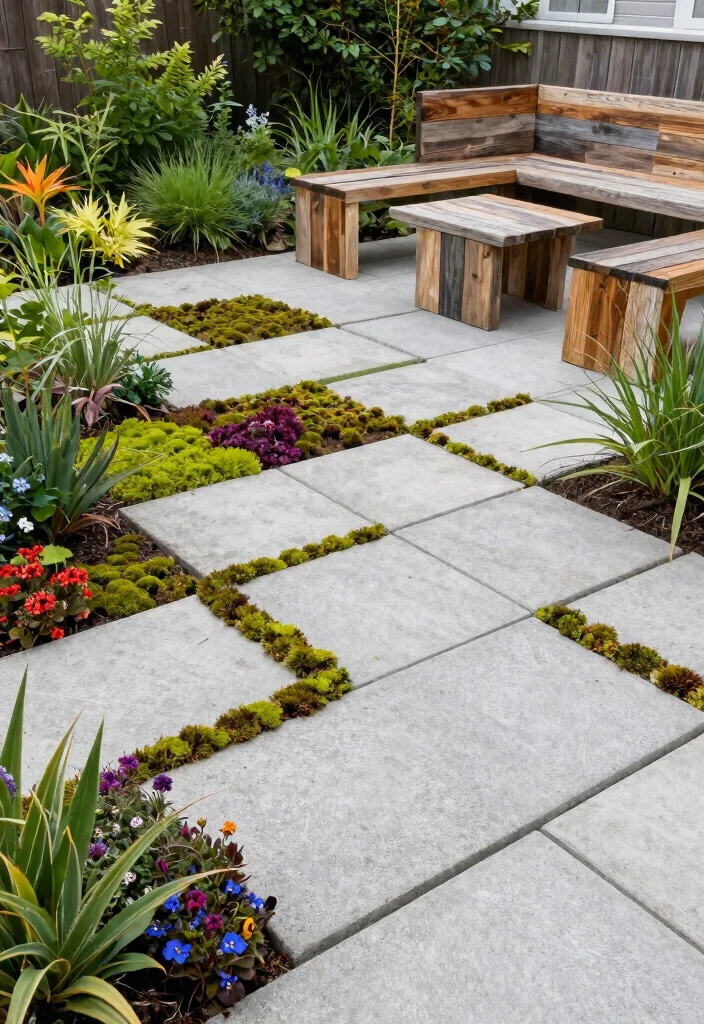 15 Backyard Paver Ideas for a Clean and Polished Outdoor Floor - 2. Recycled Concrete Pavers 1