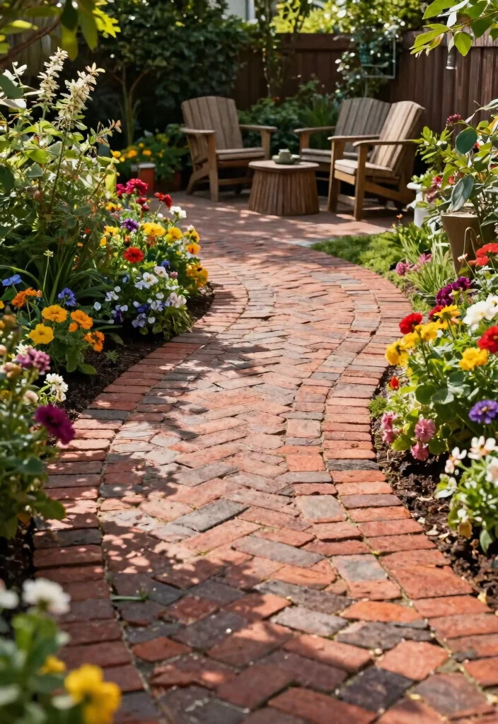 15 Backyard Paver Ideas for a Clean and Polished Outdoor Floor - 4. Brick Paver Pathways 1