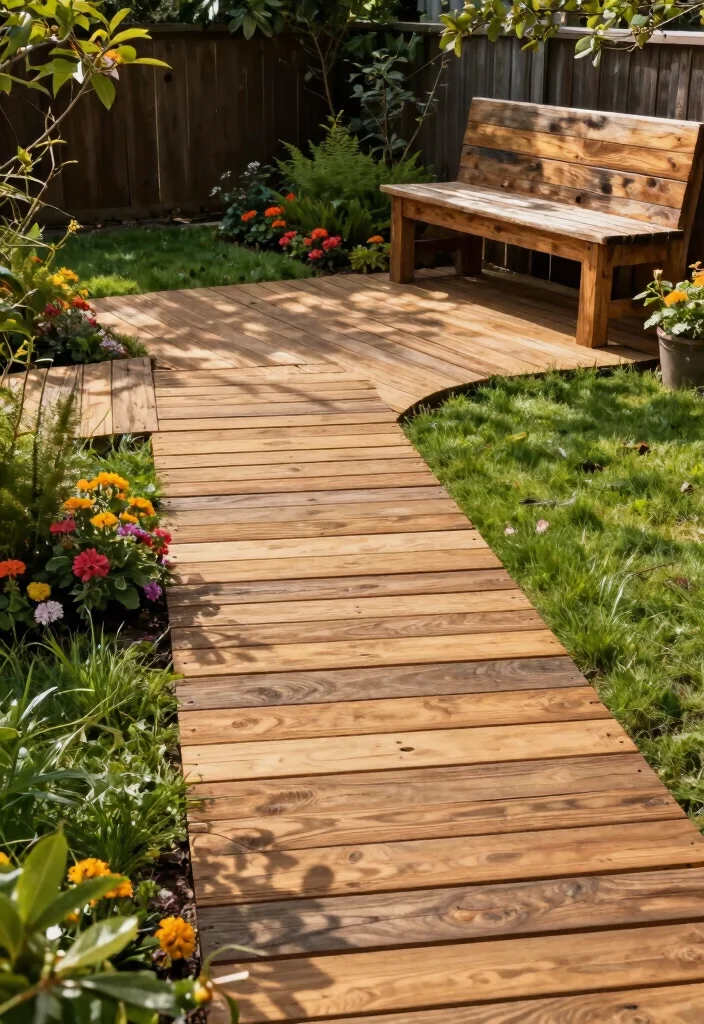 15 Backyard Paver Ideas for a Clean and Polished Outdoor Floor - 7. Eco-Friendly Wood Pavers 1