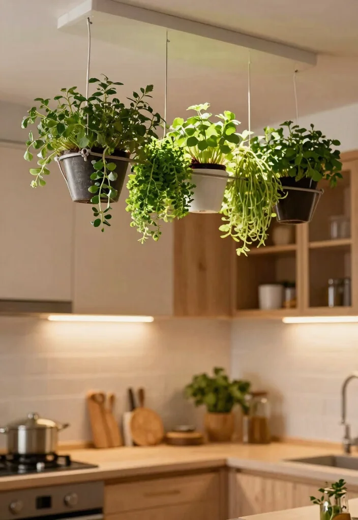 15 Ceiling Decoration Ideas That Transform a Plain Room Instantly - 6. Ceiling-mounted Herb Gardens 1
