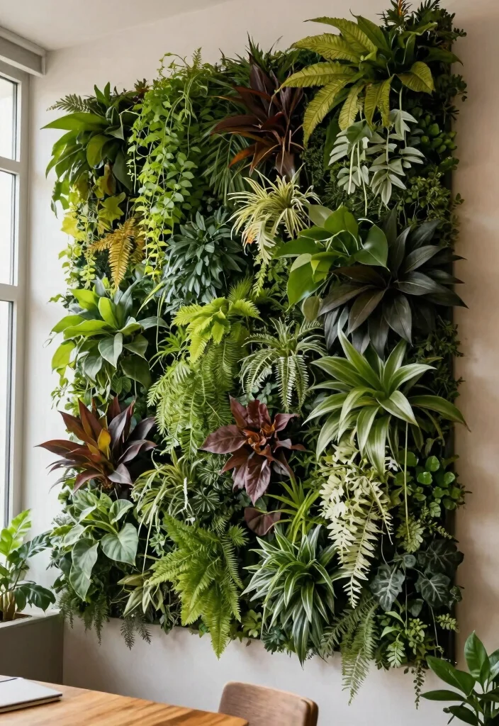 15 Ceiling Decoration Ideas That Transform a Plain Room Instantly - 8. Wall-to-Ceiling Greenery 1