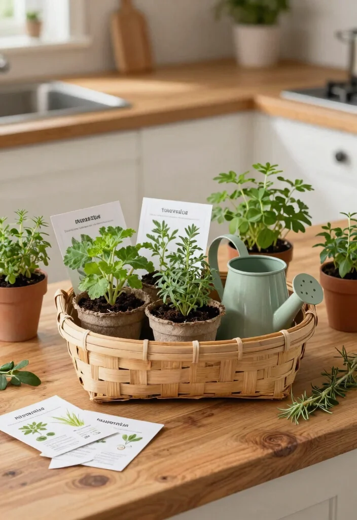 15 Gardening Gift Basket Ideas for the Plant Lover in Your Life - 1. Herb Gardening Kit Basket 1