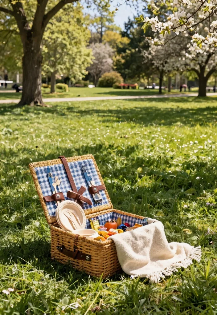 15 Gardening Gift Basket Ideas for the Plant Lover in Your Life - 11. Eco-Friendly Outdoor Picnic Basket 1