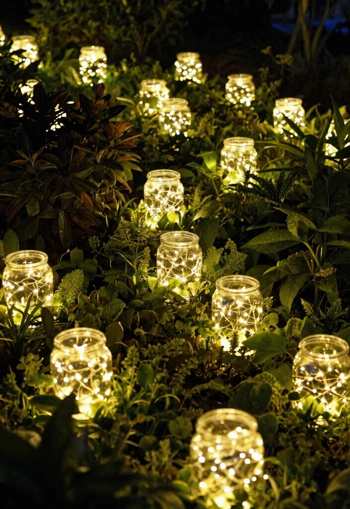 15 Outdoor Lantern Decor Ideas to Light Up Your Porch and Patio - 12. Fairy Light Jars 1