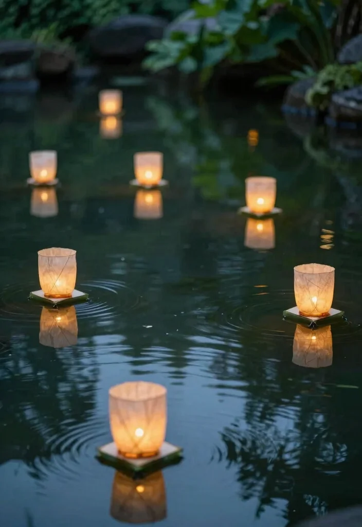 15 Outdoor Lantern Decor Ideas to Light Up Your Porch and Patio - 15. Floating Lanterns 1
