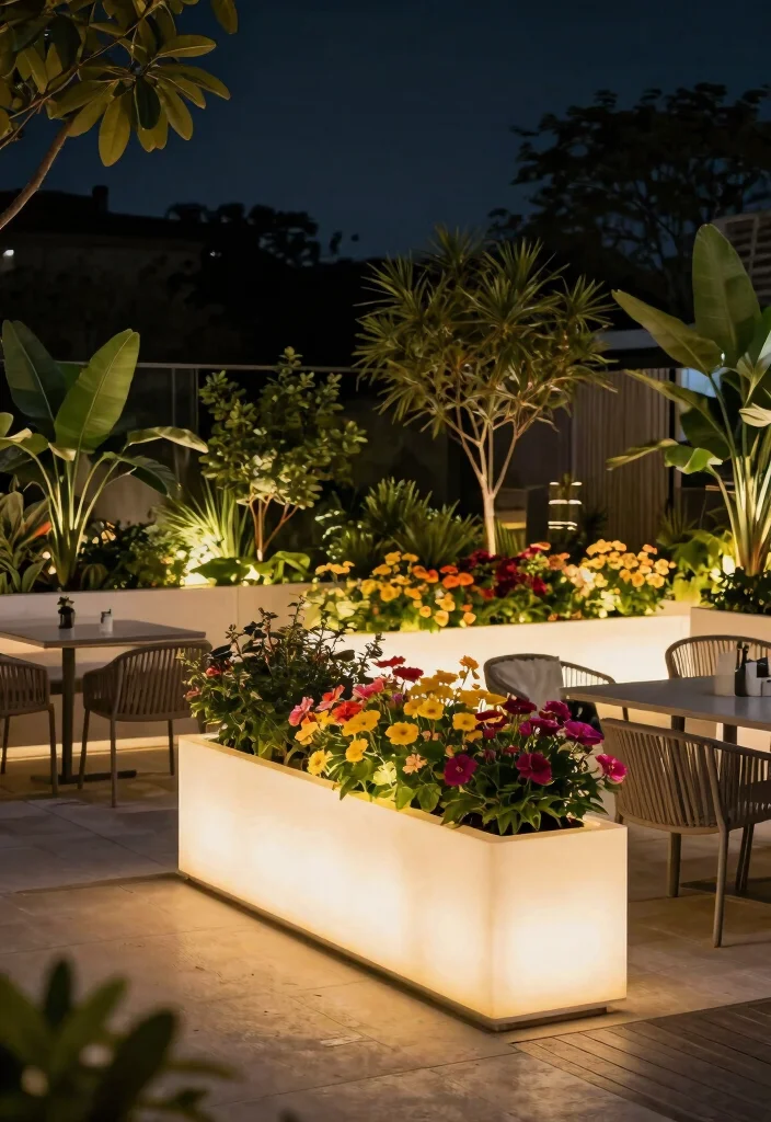 15 Outdoor Lantern Decor Ideas to Light Up Your Porch and Patio - 8. Illuminated Planters 1
