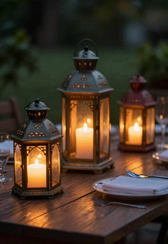 15 Outdoor Lantern Decor Ideas to Light Up Your Porch and Patio - 9. Candle Lanterns 1