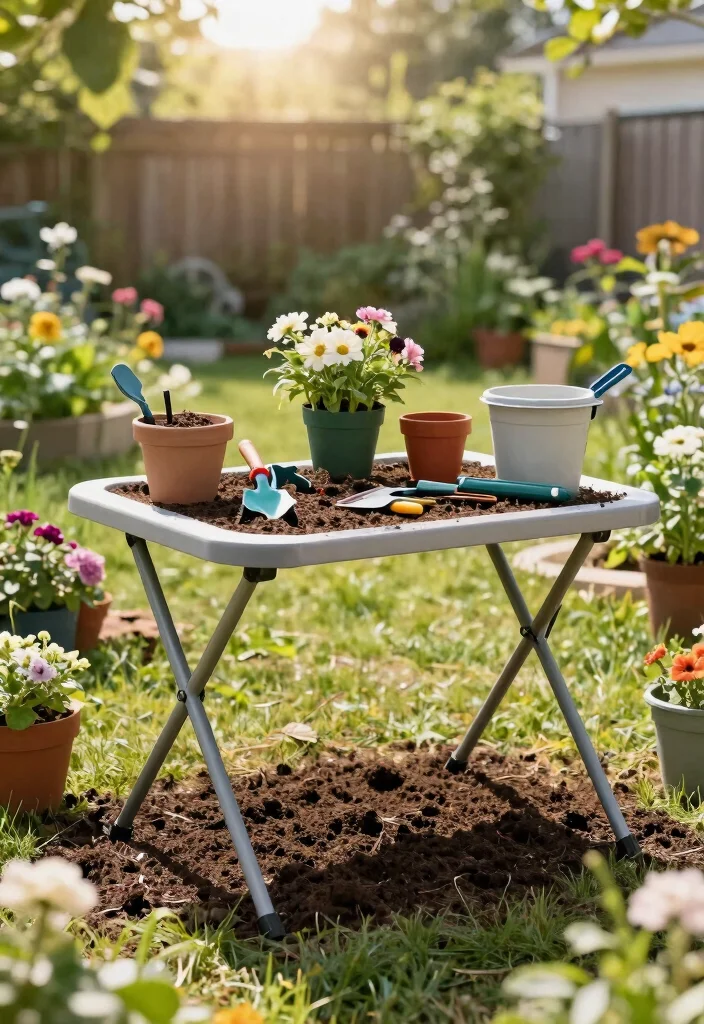15 Outdoor Storage Ideas That Keep Your Backyard Neat and Organized - 13. Compact Folding Tables 1