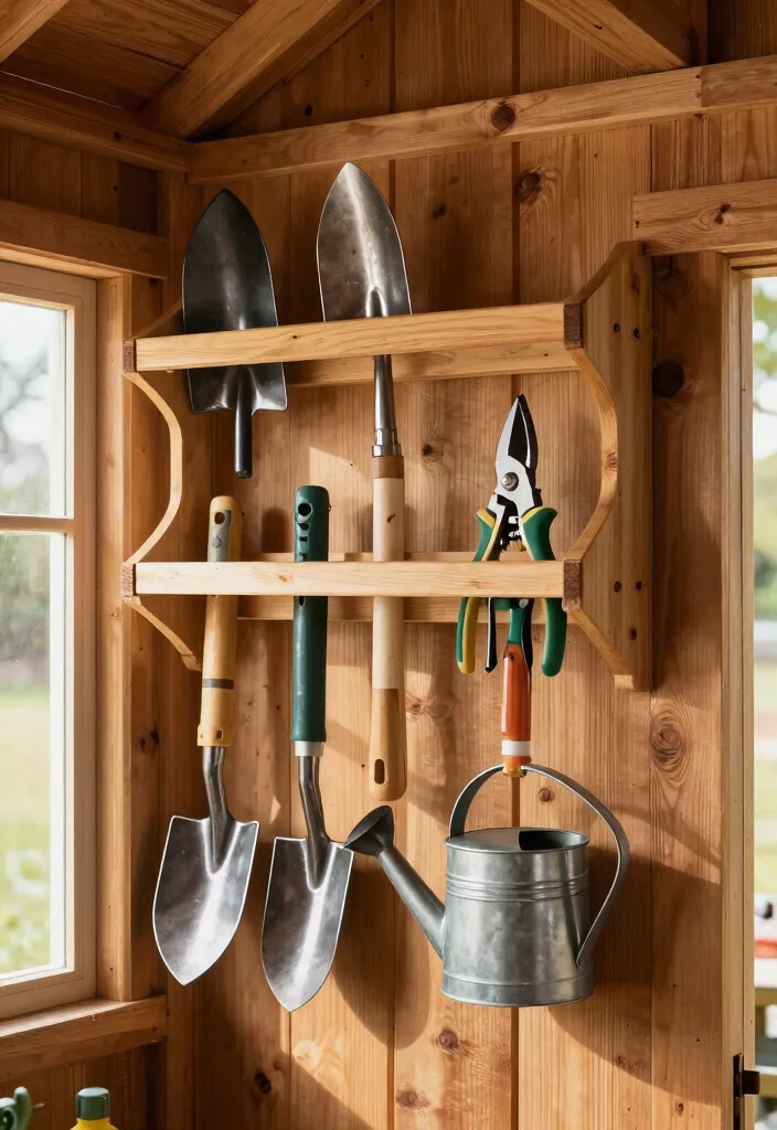 15 Outdoor Storage Ideas That Keep Your Backyard Neat and Organized - 3. Wall-Mounted Tool Racks 1