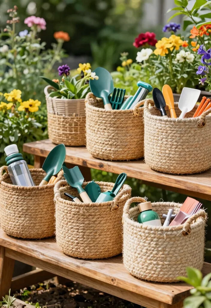 15 Outdoor Storage Ideas That Keep Your Backyard Neat and Organized - 6. Decorative Storage Baskets 1